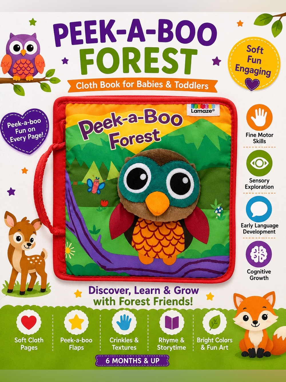 Peek-A-Boo Forest Cloth Book